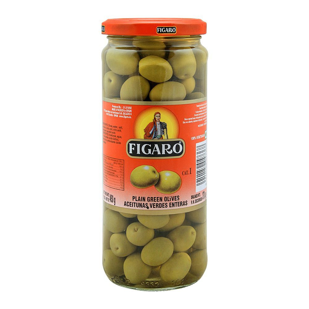 FIGARO GREEN OLIVES PLAIN 340G