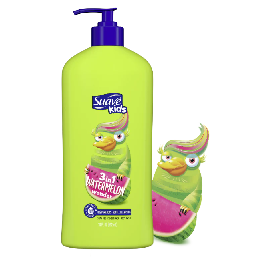 SUAVE KIDS SHAMPOO 3IN1 532ML WATERMELON