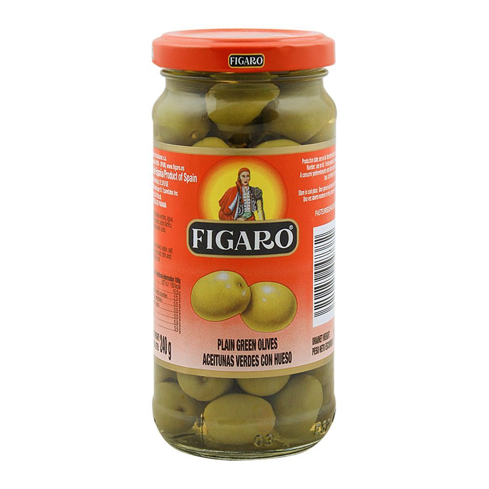 FIGARO GREEN OLIVES PLAIN 240G