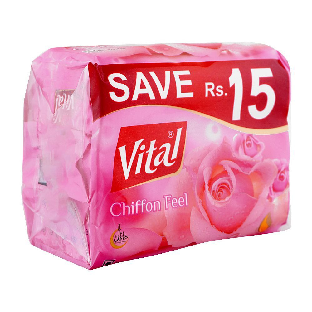 VITAL BEAUTY SOAP 128*3PC PINK