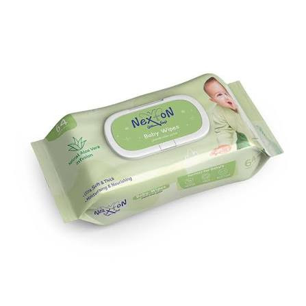 NEXTON BABY WIPES 64PCS ALOE VERA