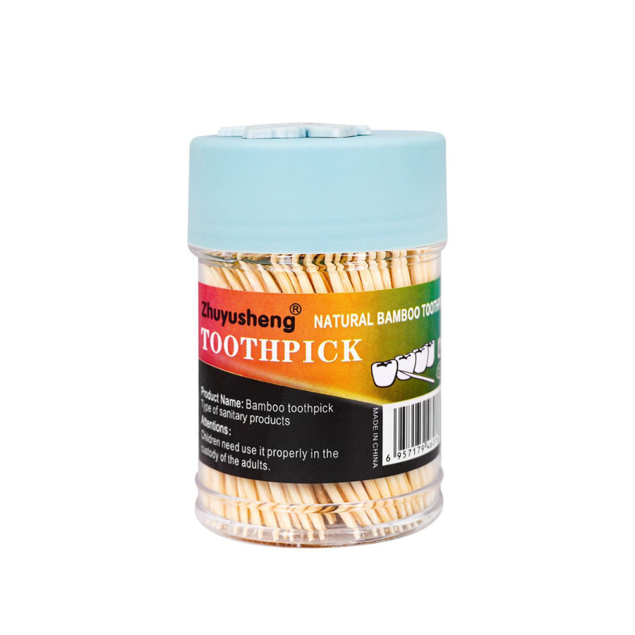 TOOTH PICK JAR BAMBOO