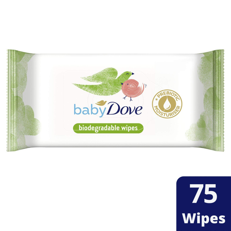 DOVE BABY WIPES 75PCS BIODEGRADABLE